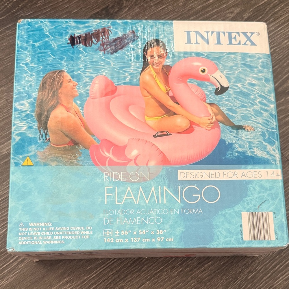 Intex Pink Flamingo Ride-On Float - Picture 2 of 9